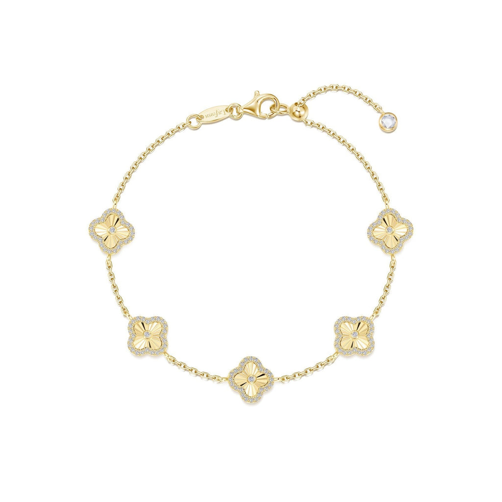 Gold Clover Motif Bracelet B2005CLG68