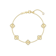 Gold Clover Motif Bracelet B2005CLG68