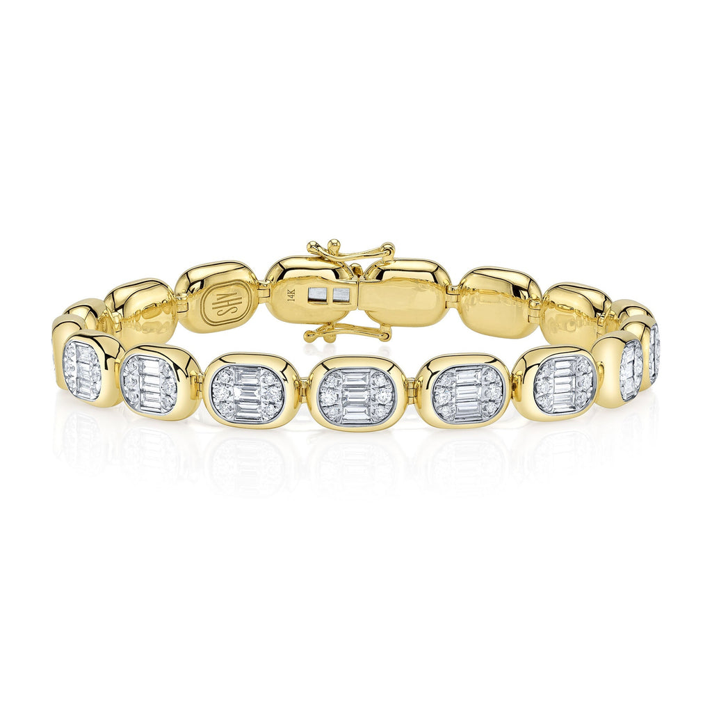 3.40CT DIAMOND BAGUETTE TENNIS BRACELET