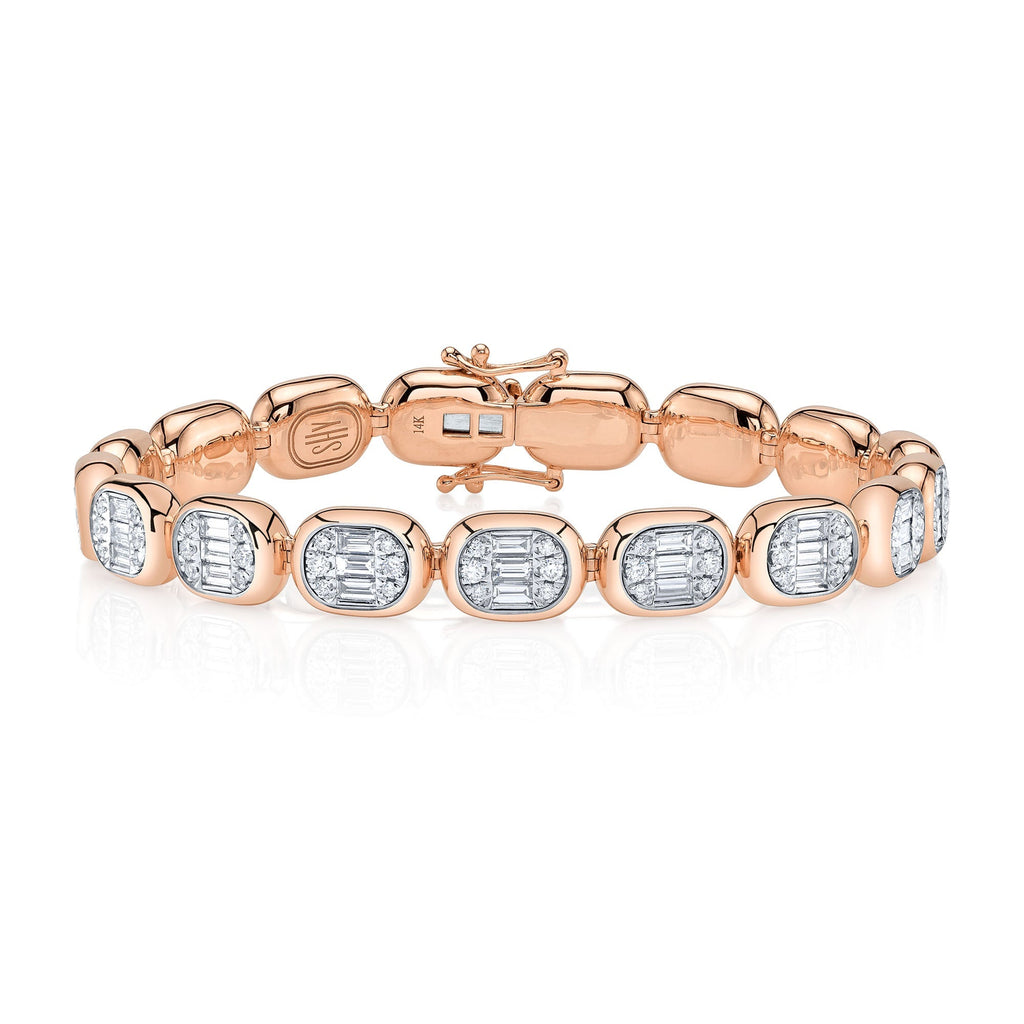 3.40CT DIAMOND BAGUETTE TENNIS BRACELET