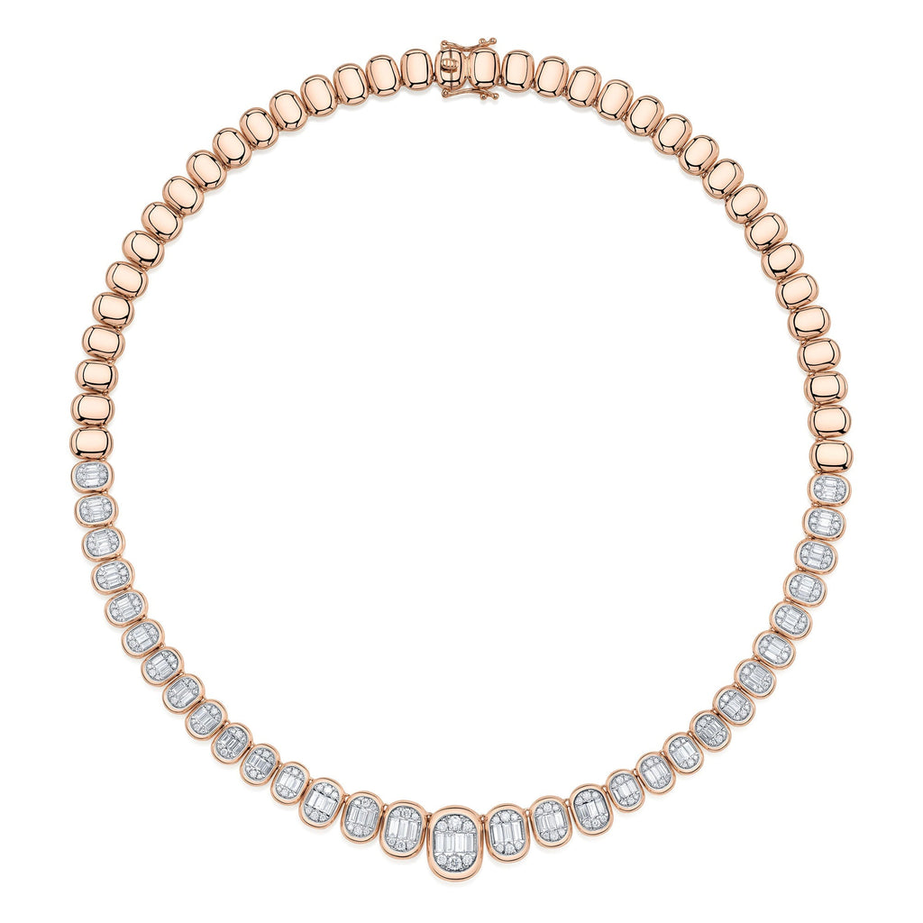 4.95CT DIAMOND BAGUETTE NECKLACE