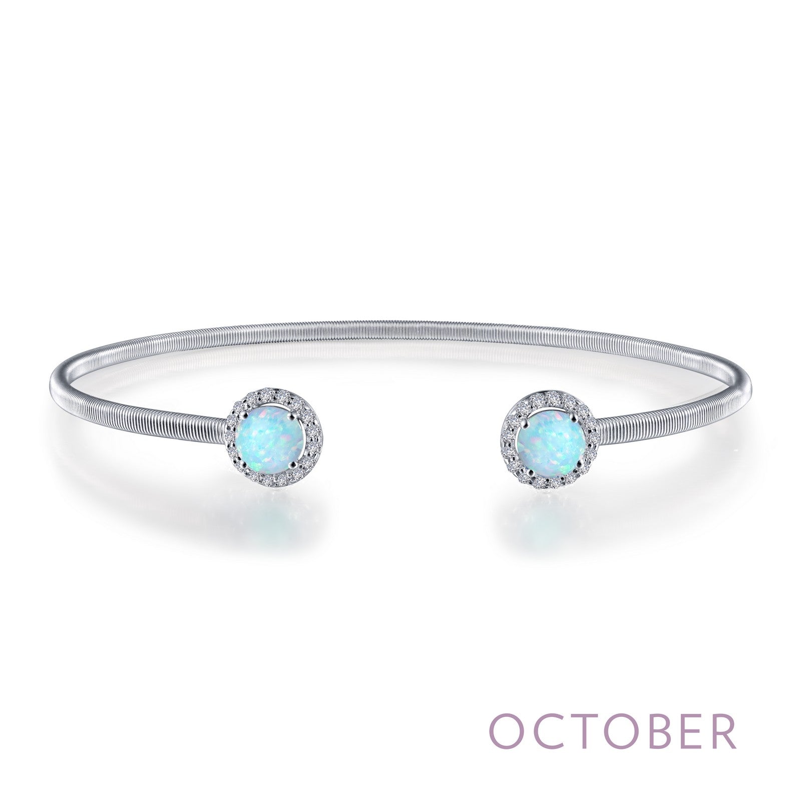 Lafonn Birthstone Round October Opal Bracelet BB002OPP72