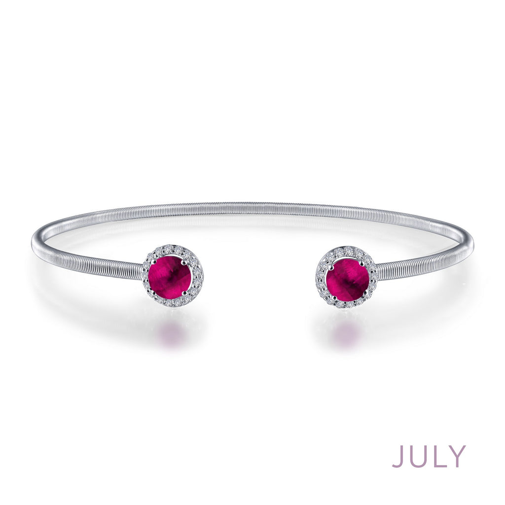 Lafonn Birthstone Round July Ruby Bracelet BB002RBP72