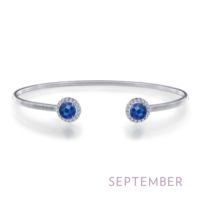 Lafonn Birthstone Round September Sapphire Bracelet BB002SAP72