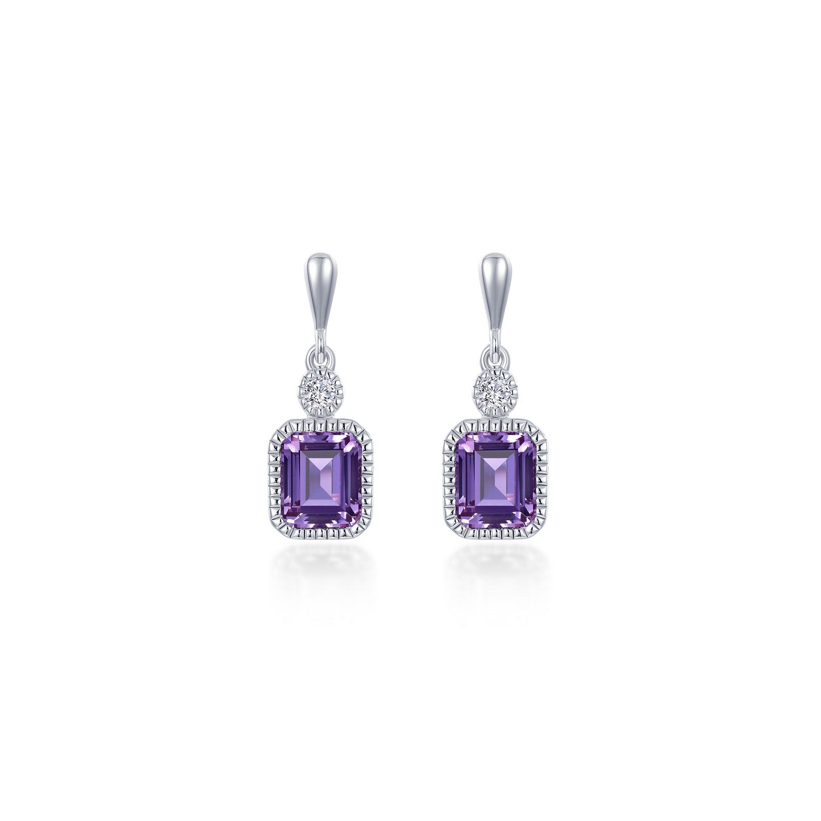 Lafonn Birthstone Emerald February Amethyst Earring BE007AMP00