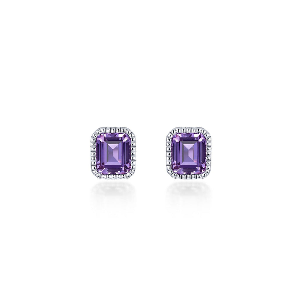 February Birthstone Solitaire Stud Earrings BE008AMP00