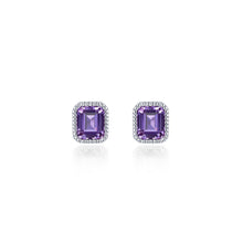 February Birthstone Solitaire Stud Earrings BE008AMP00