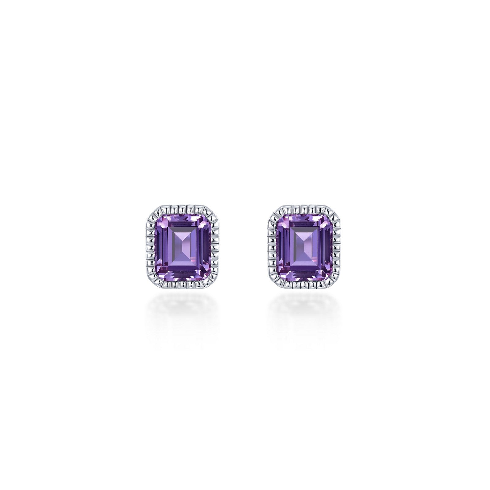 May Birthstone Solitaire Stud Earrings BE008EMP00