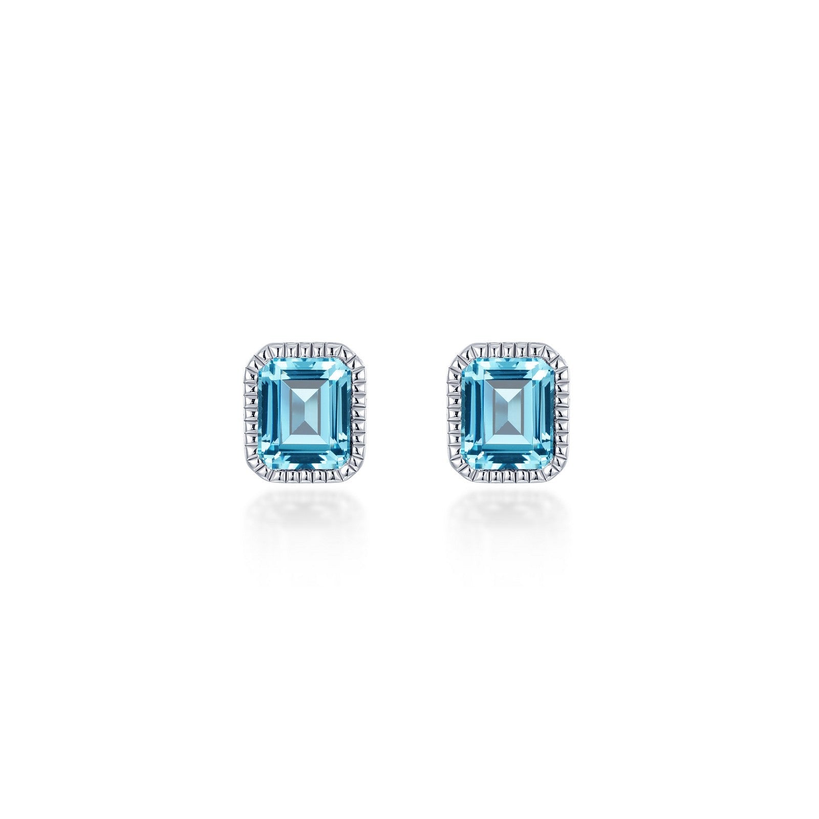 May Birthstone Solitaire Stud Earrings BE008EMP00