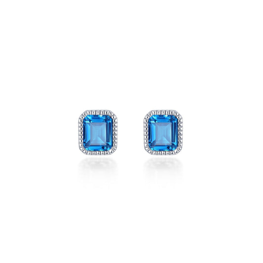 December Birthstone Solitaire Stud Earrings BE008BTP00