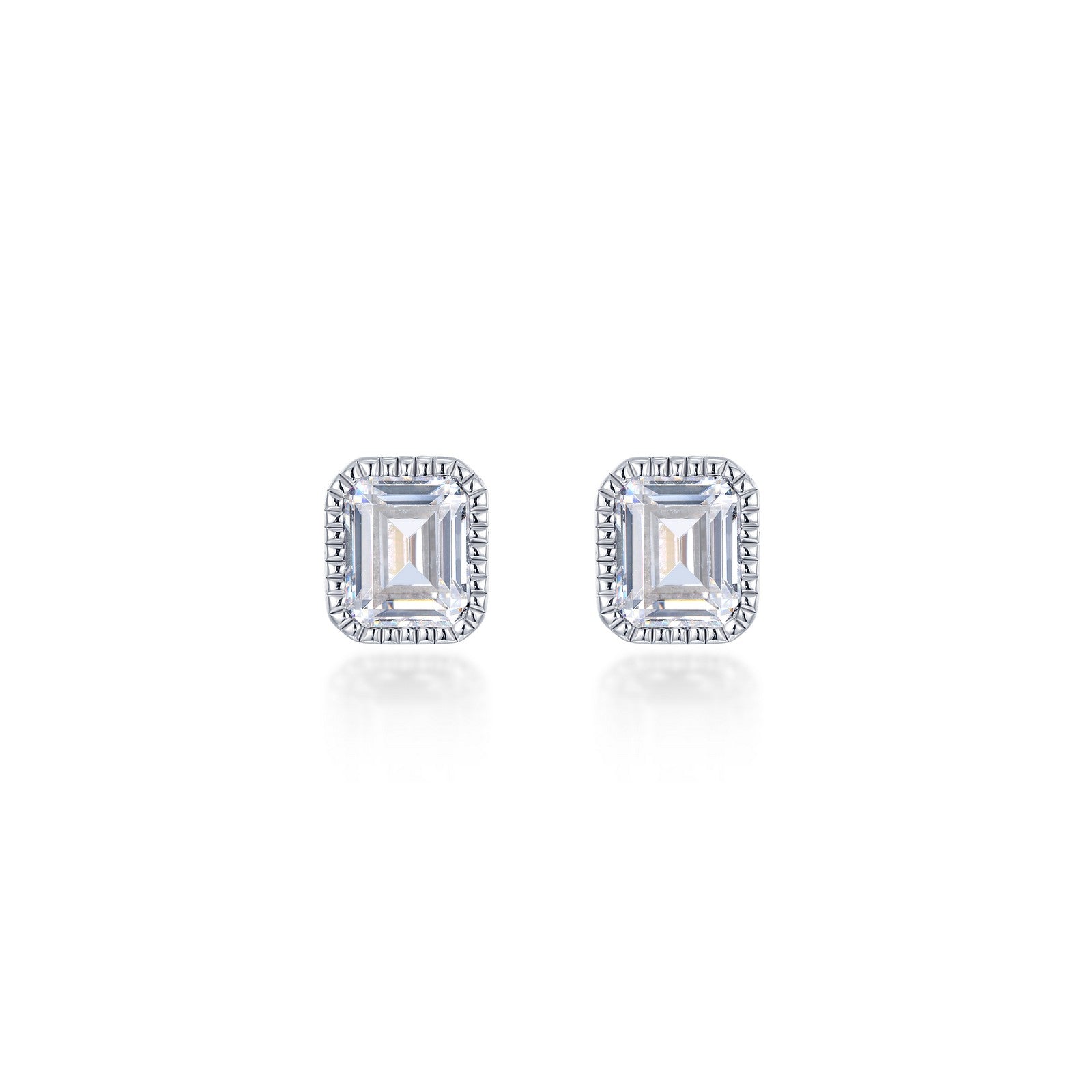 May Birthstone Solitaire Stud Earrings BE008EMP00