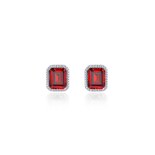 May Birthstone Solitaire Stud Earrings BE008EMP00