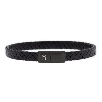 STEEL & BARNETT Black Edition Leather Bracelet Riley BEB/003S