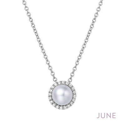 Lafonn Birthstone Pearl June Necklace BN001PLP18