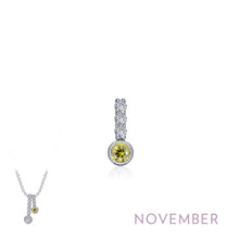 Lafonn Birthstone Round November Yellow Topaz Necklace BP002YTP00