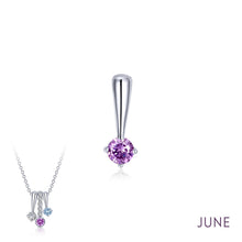 Lafonn Birthstone Round June Alexandrite Necklace BP004AXP00