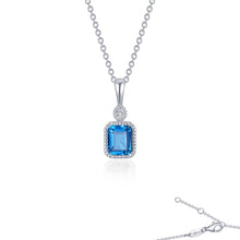 Lafonn Birthstone Emerald December Blue Topaz Necklace BP009BTP20
