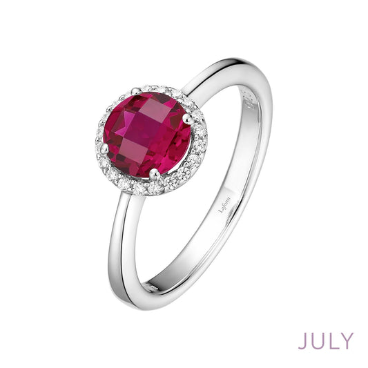 Lafonn Birthstone Round July Ruby Ring BR001RBP09