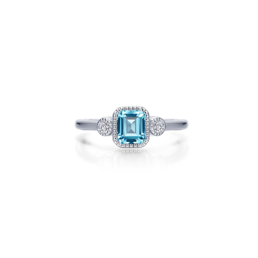 Lafonn Birthstone Emerald November Aquamarine Ring BR006AQP