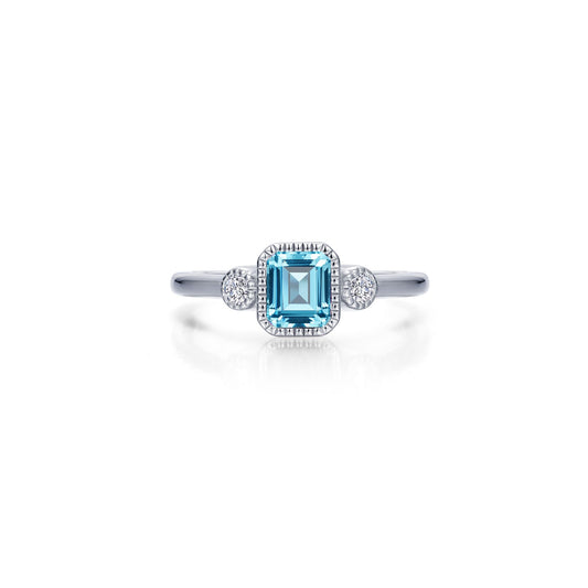 Lafonn Birthstone Emerald November Aquamarine Ring BR006AQP08