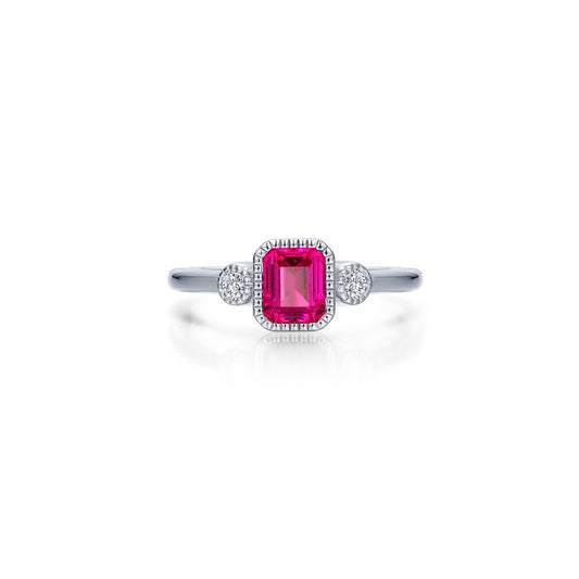 Lafonn Birthstone Emerald July Ruby Ring BR006RBP09