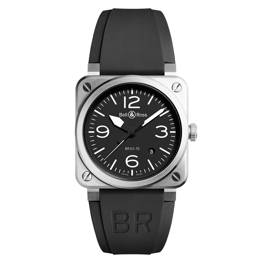 BR 03-92 BLACK STEEL 42 MM BR0392-BLC-ST