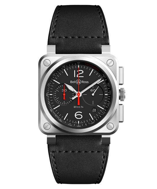 Bell & Ross BR-03 Chrono Black Steel BR0394-BLC-ST/SCA