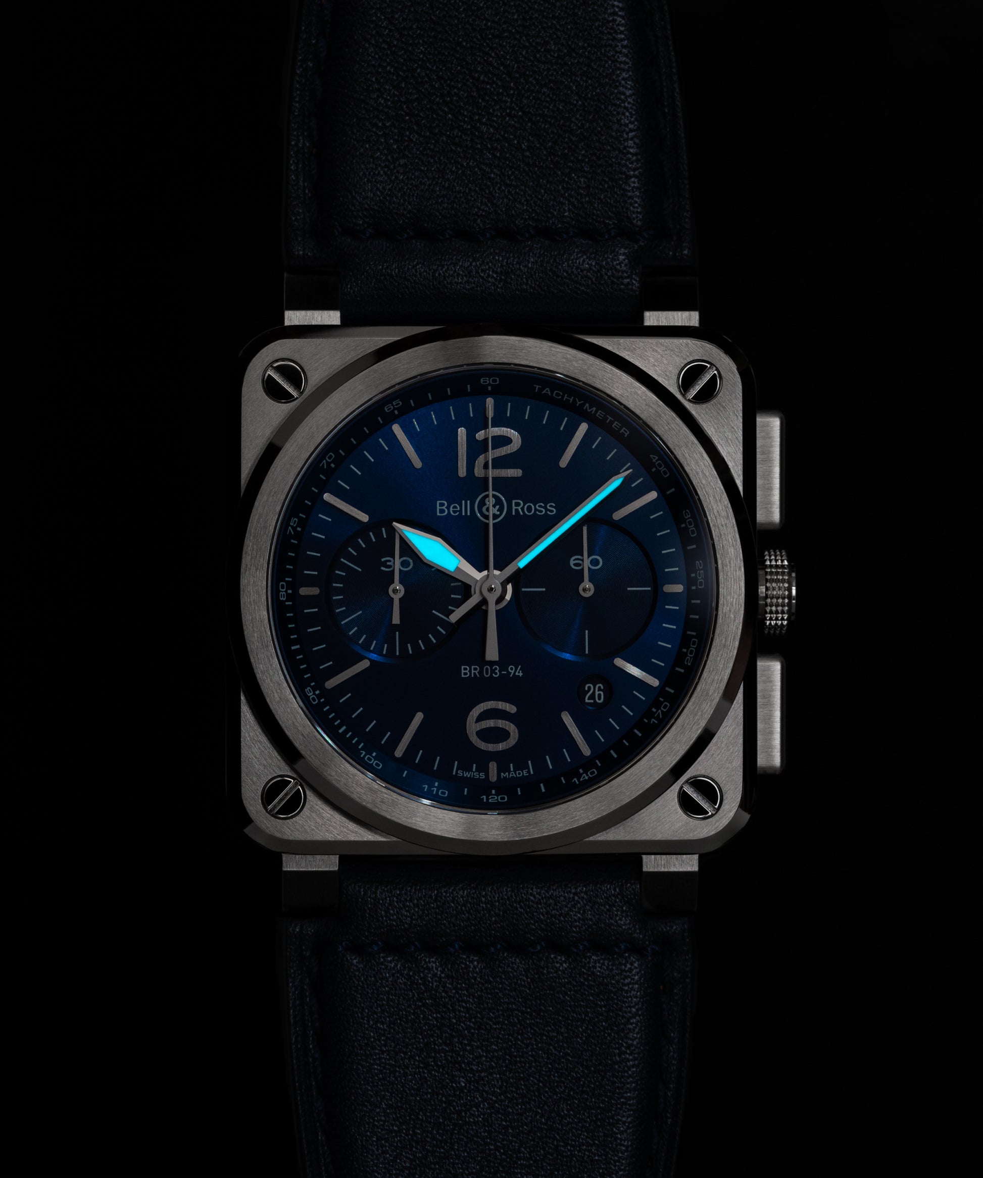 Bell & Ross BR-03 Chrono Blue Steel 42 MM BR0394-BLU-ST/SCA