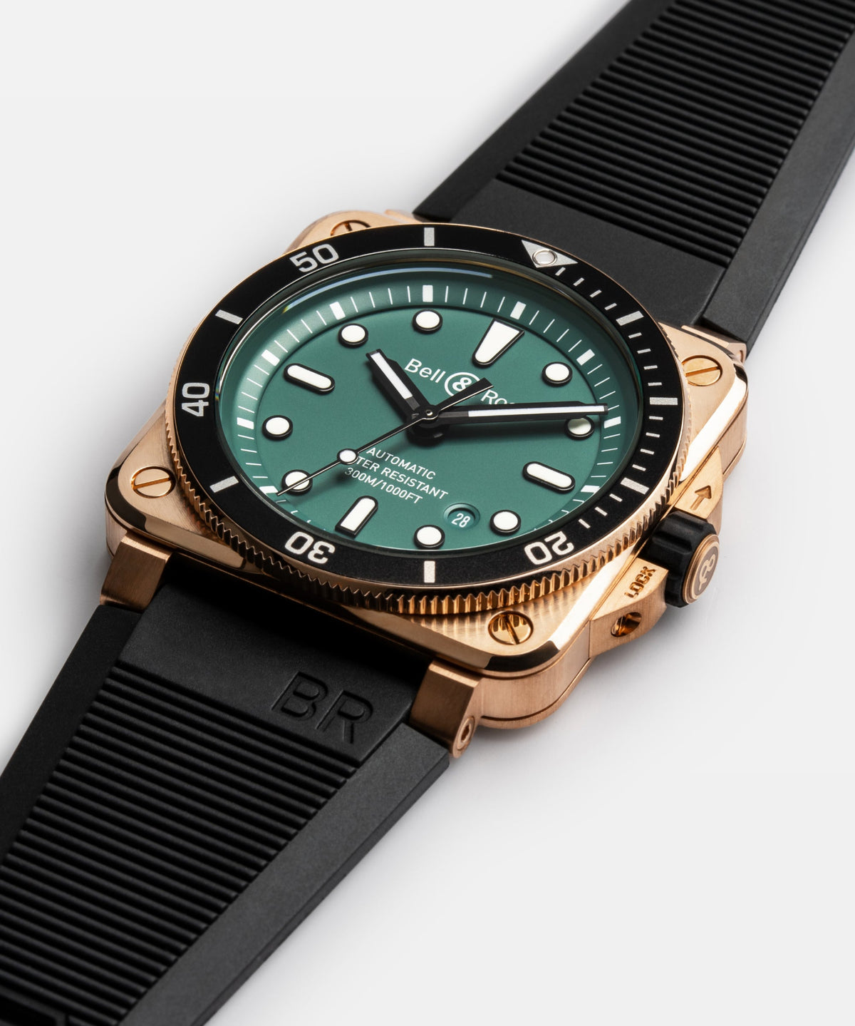 Bell & Ross BR-03 Diver Black & Green Bronze 42 mm BR0392-D-LT-BR/SRB