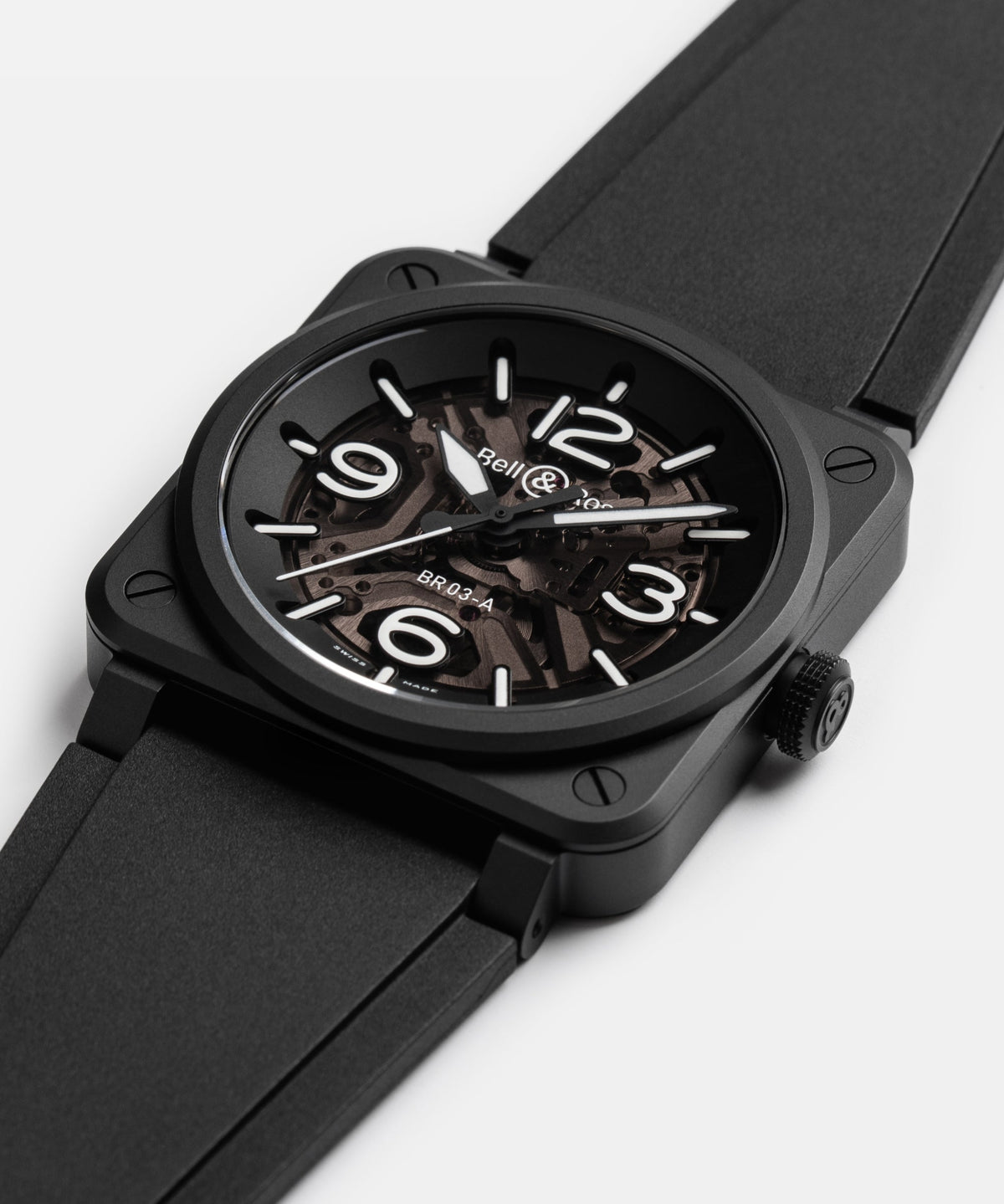 Bell & Ross BR-03 Skeleton Black Ceramic BR03A-BL-SKCE/SRB