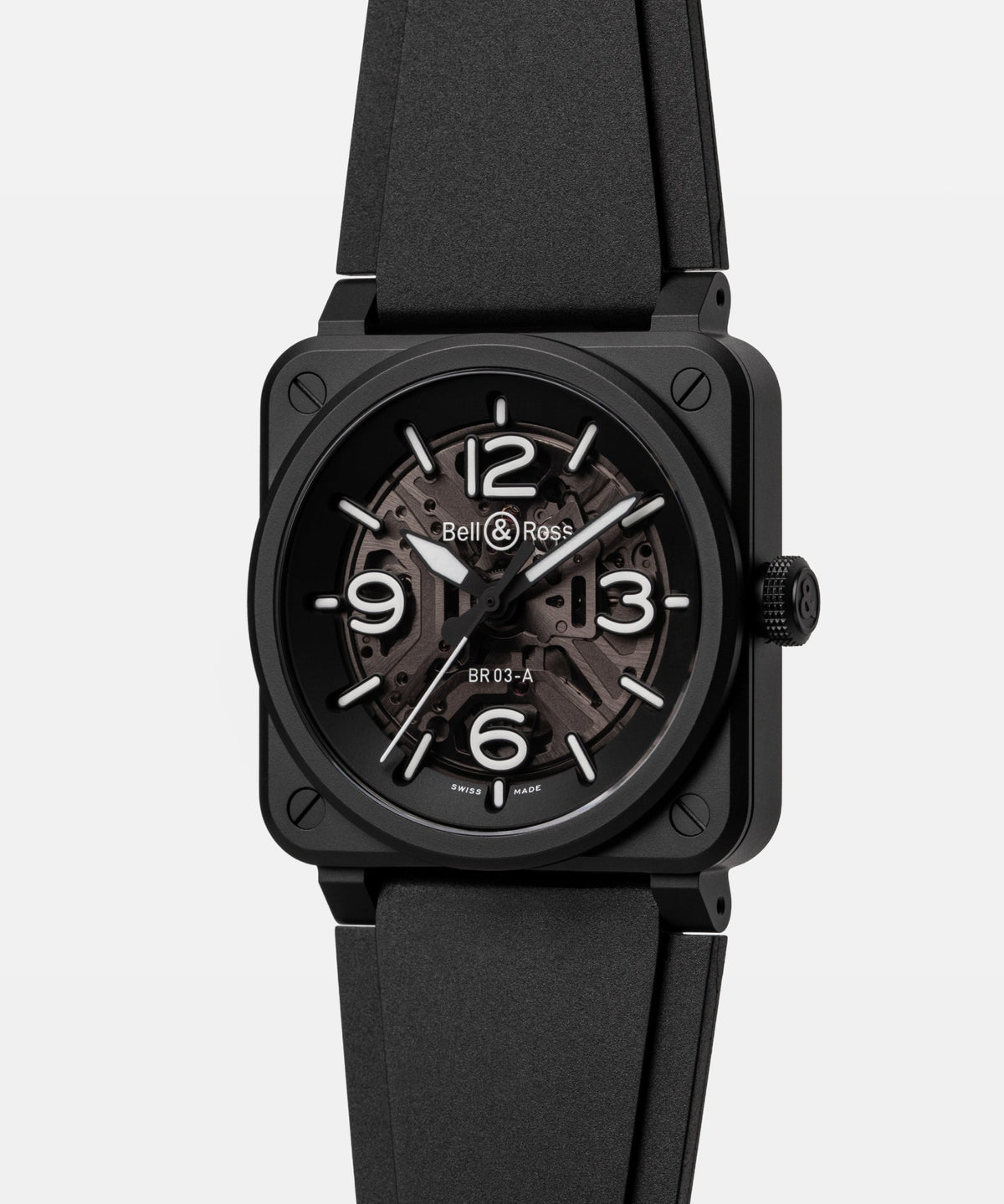 Bell & Ross BR-03 Skeleton Black Ceramic BR03A-BL-SKCE/SRB