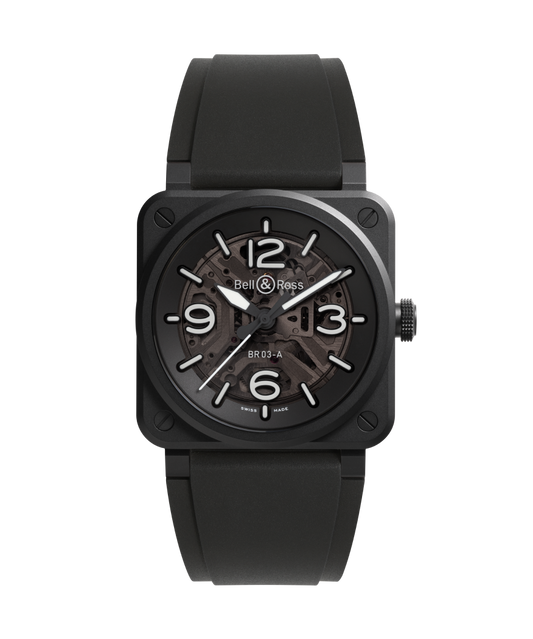 Bell & Ross BR-03 Skeleton Black Ceramic BR03A-BL-SKCE/SRB