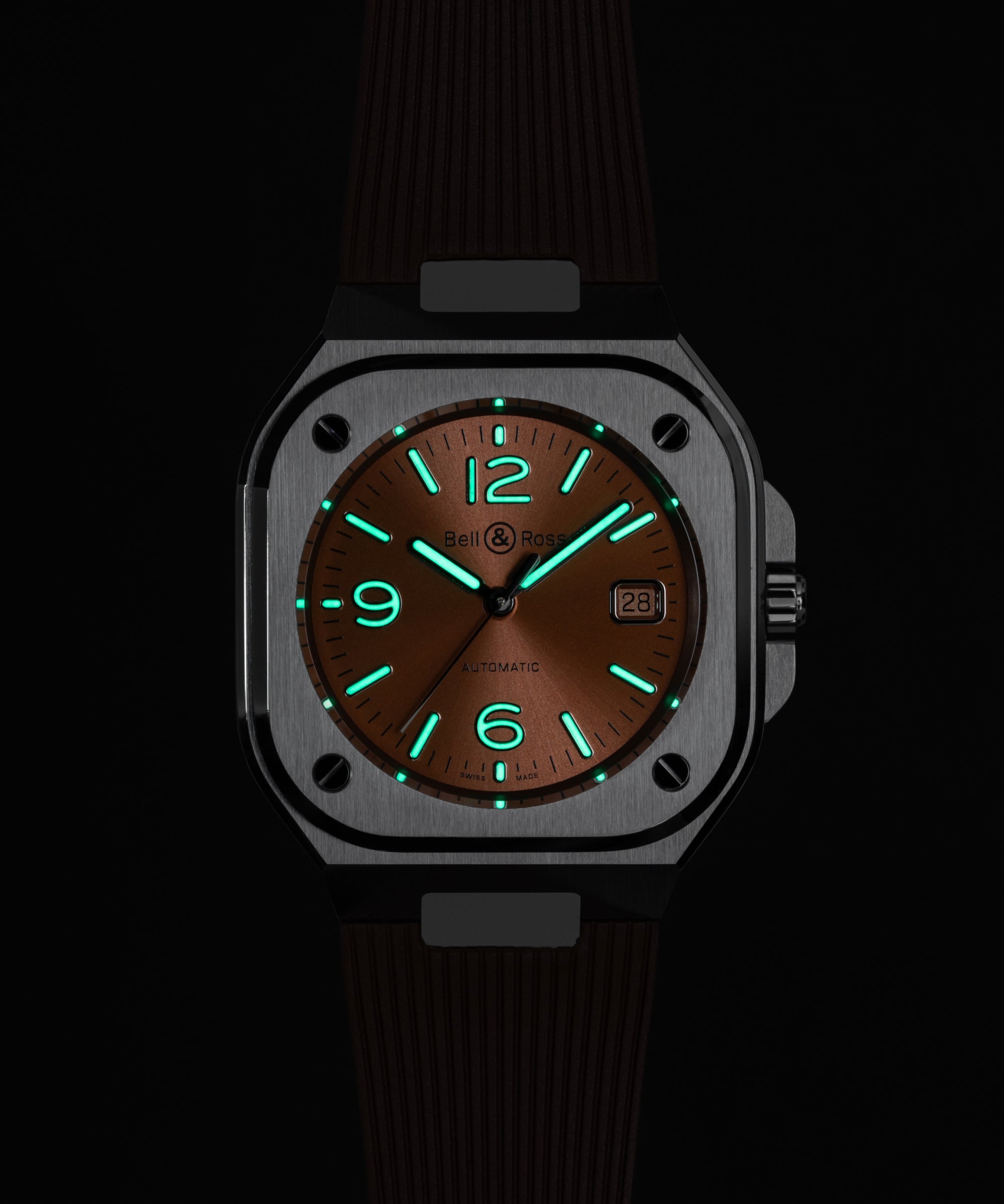 BR-05 Copper Brown Steel 40 mm BR05A-BR-ST/SRB – AZZI Jewelers
