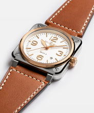 BR-03 White Steel & Gold 41 mm BR03A-WH-STPG/SCA