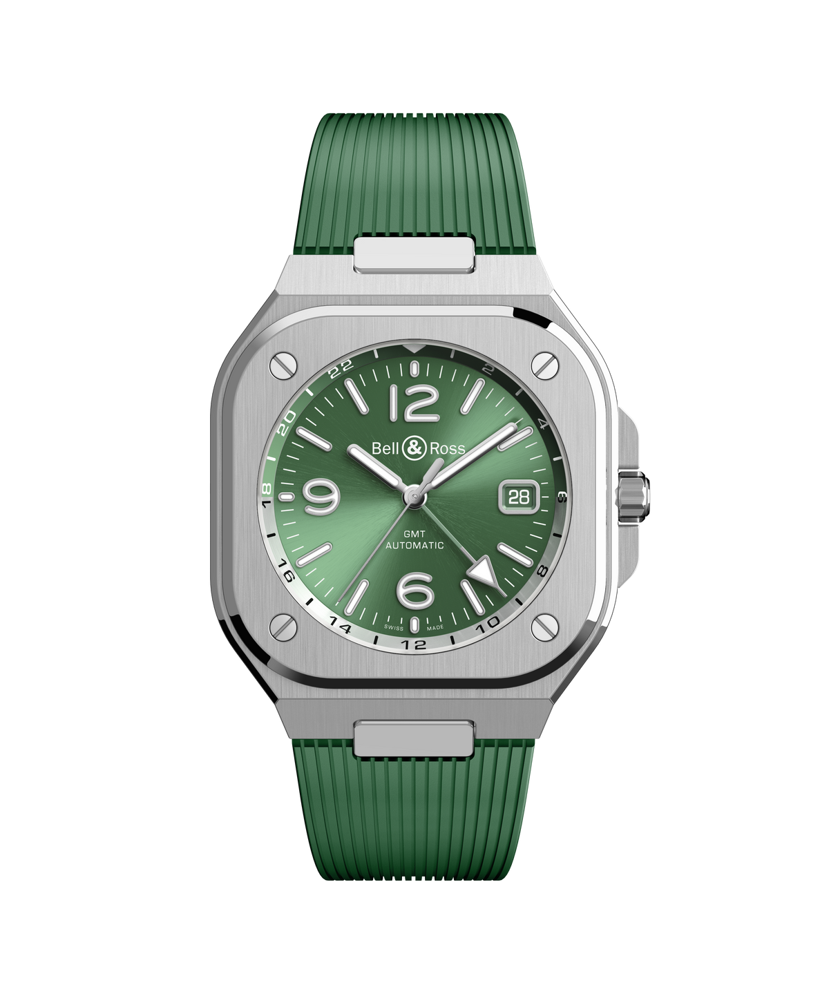 Bell & Ross BR-05 GMT Green Steel BR05G-GN-ST/SRB