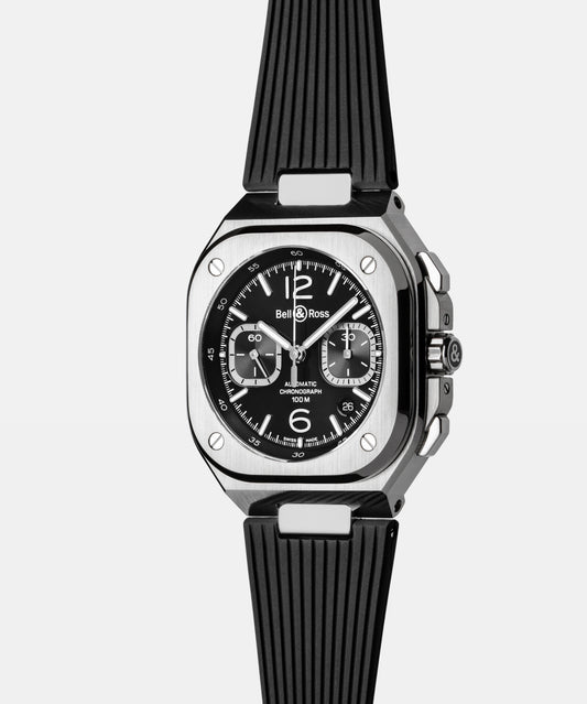 BR-05 Chrono Black Steel 42 mm BR05C-BLC-ST/SRB