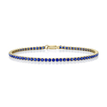 3.45CT BLUE SAPPHIRE MICRO-TENNIS BRACELET