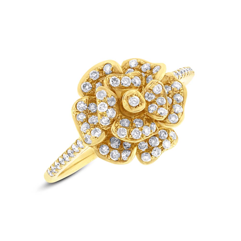 0.46CT DIAMOND FLOWER RING