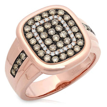 1.17CT WHITE & CHAMPAGNE DIAMOND MEN'S RING