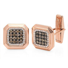 1.08CT WHITE & CHAMPAGNE DIAMOND CUFF LINKS