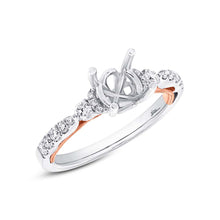 0.34CT DIAMOND SEMI-MOUNT RING FOR 1.00CT-CTR SZ 6.5