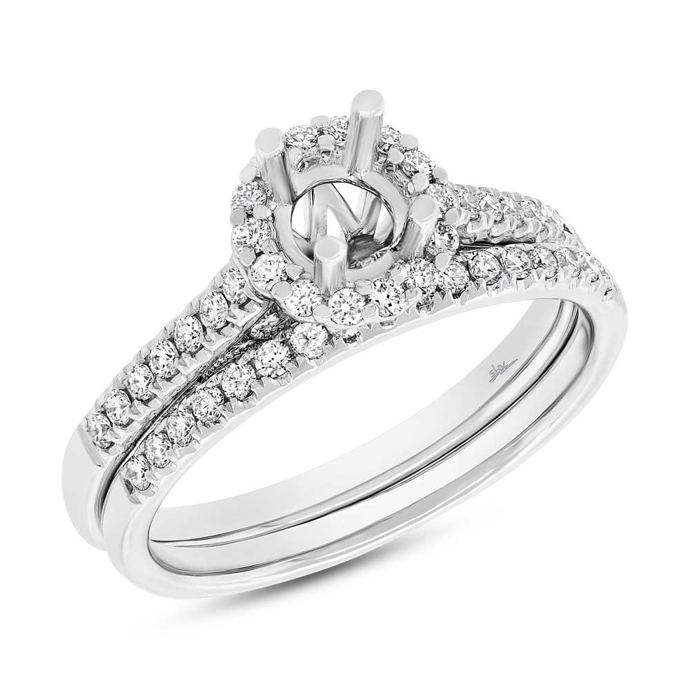 0.44CT DIAMOND SEMI-MOUNT RING 2-PC 0.50CT-CTR
