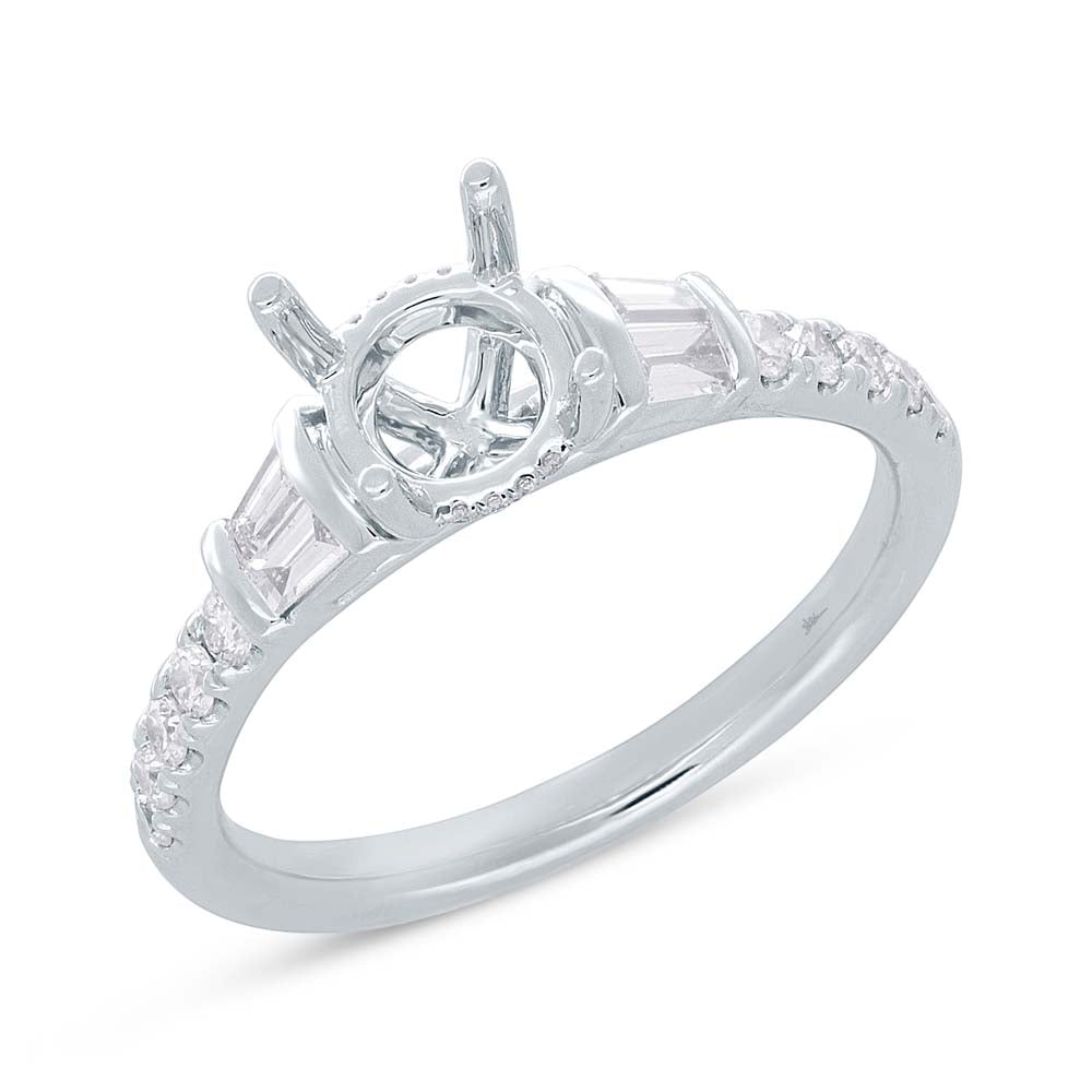 0.48CT DIAMOND SEMI-MOUNT RING FOR 1.00CT-CTR