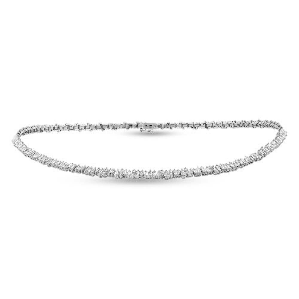 3.96CT DIAMOND BAGUETTE COLLAR NECKLACE