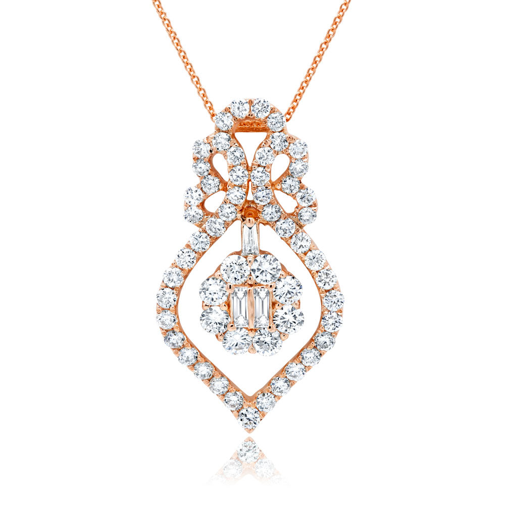 1.66CT DIAMOND BAGUETTE NECKLACE