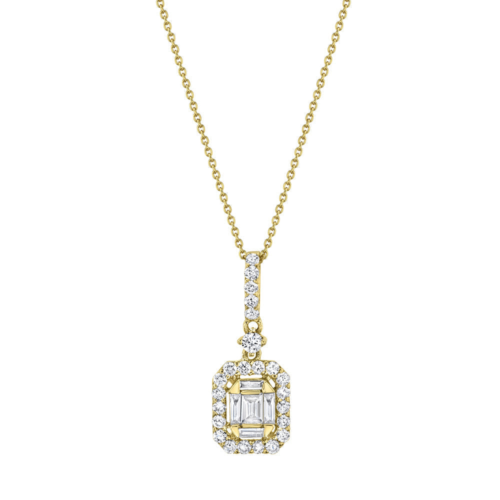 0.49CT DIAMOND BAGUETTE NECKLACE