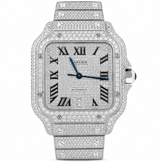 Cartier Santos de Cartier Large Custom Diamond | Ref. WSSA0018 | 2023 Complete Set