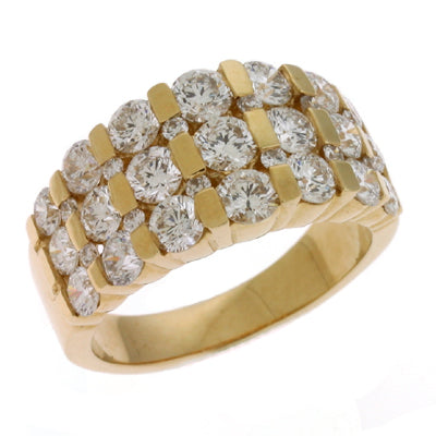 ELIE AZZI 2.94 ctw. BAR SET DOME RING D3017-3YG