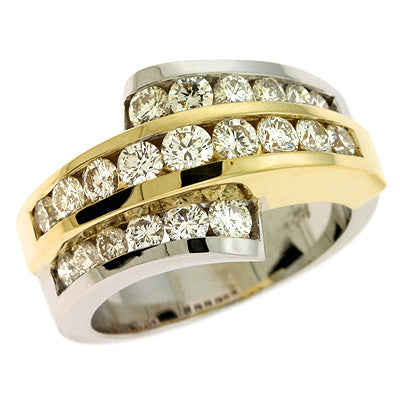 ELIE AZZI 1.47 ctw. TWO TONE DIAMOND RING D3157YW