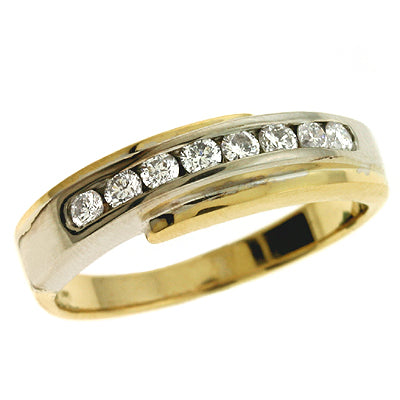 ELIE AZZI 0.31 ctw. YELLOW & WHITE GOLD DIAMOND RING D3219